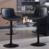 Adjustable swivel Light Luxury Premium bar stool for Kitchen Counter and Dining Room Black