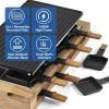 Indoor Grill, Raclette Table Grill, 1500W Electric Grill Korean BBQ Grill with 2 in 1 Reversible Non-stick Plate/Wooden Base