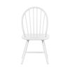 White Finish Side Chairs Set of 2, Farmhouse Style Wooden Furniture Casual Dining Kitchen Traditional Windsor Back Chair