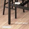 HOMCOM Bar Table Set for 4, Industrial High Top Table with Bar Stools, 5-Piece Small Kitchen Table and Chairs for Pub, Dining Room, Rustic Brown