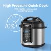 COMFEE' Pressure Cooker 6 Quart with 12 Presets, Multi-Functional Programmable Slow Cooker, Rice Cooker, Steamer, Sauté pan,