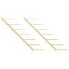 Wall-mounted Wine Rack for 7 Bottles 2 pcs Gold Metal