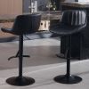 Adjustable swivel Light Luxury Premium bar stool for Kitchen Counter and Dining Room Black