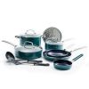 12-Piece Toxin-Free Ceramic Nonstick Pots and Pans Cookware Set, Dishwasher Safe