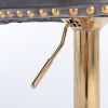 Furniture,Golden Swivel Velvet Barstools Adjusatble Seat Height from 25-33 Inch