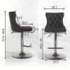Furniture,Golden Swivel Velvet Barstools Adjusatble Seat Height from 25-33 Inch