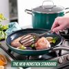 12-Piece Toxin-Free Ceramic Nonstick Pots and Pans Cookware Set, Dishwasher Safe